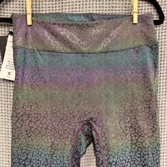 GRRRL high-waisted iridescent rainbow leopard Leggings Amanda/Heather (M/L) - Picture 3 of 10